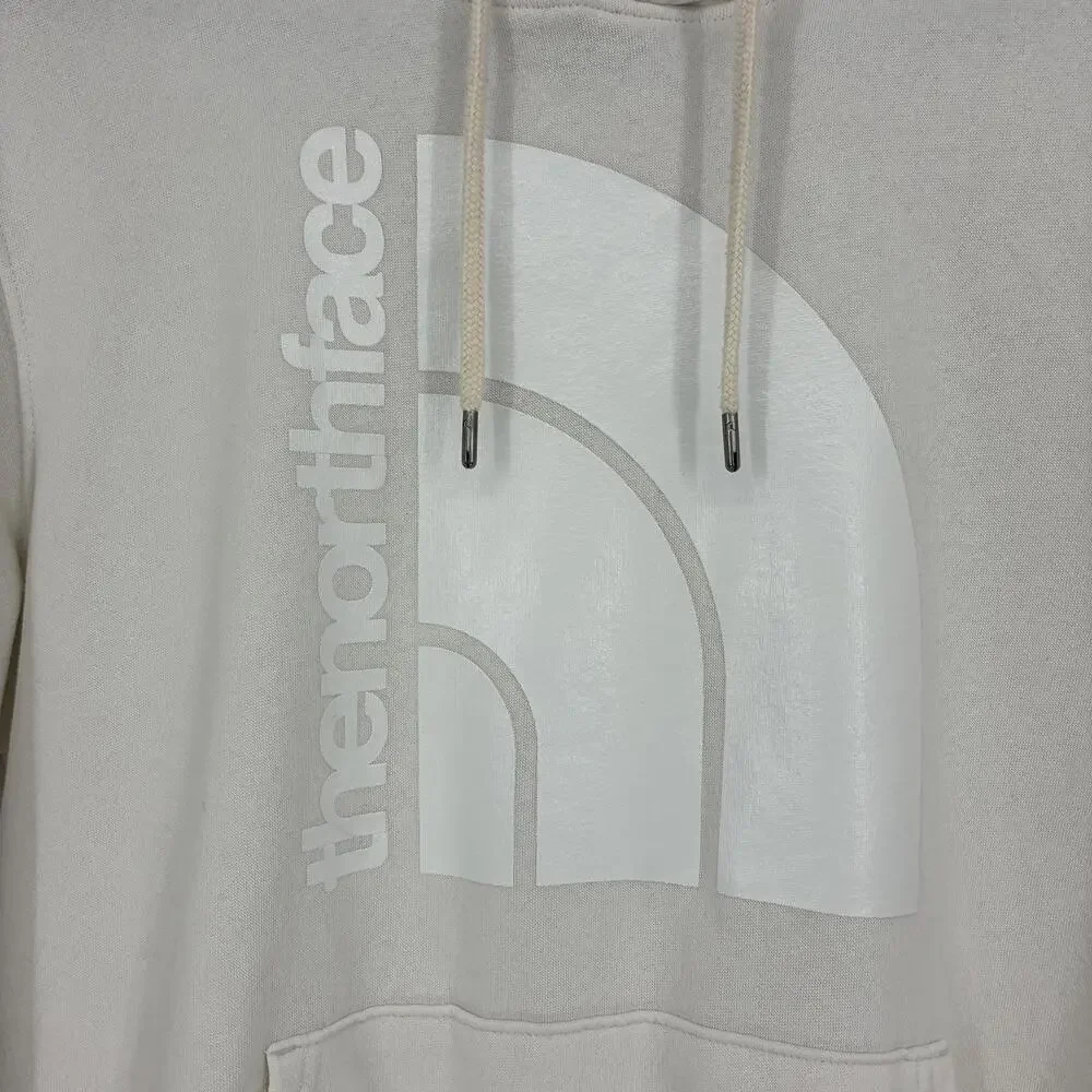 The North Face Logo Men's Hoodie Cream Color Large